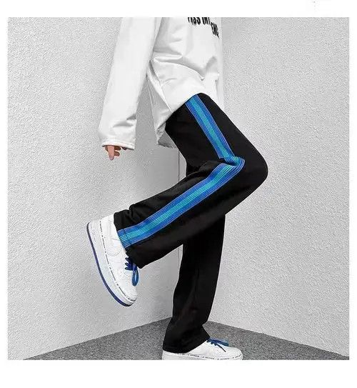 Other Blue Striped Men's Sweatpants Loose Fashion Trousers Size US 34 / EU 50 - 1 Thumbnail