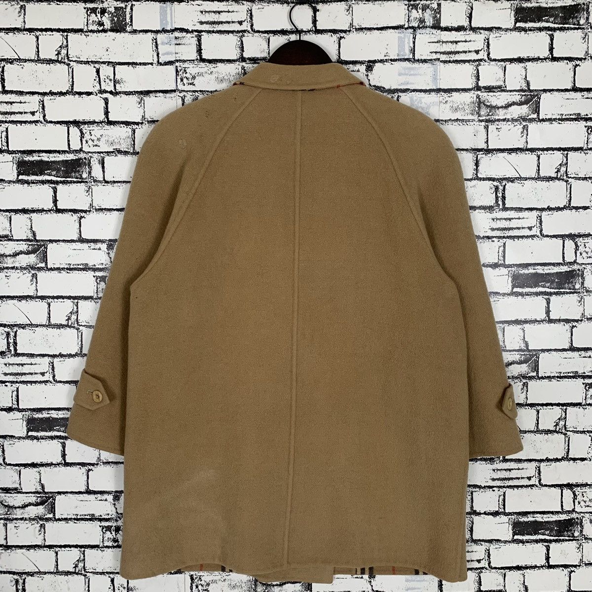 Burberry × Vintage Luxury Brand Burberry Nova Check Long Pea Coat Jacket Size M / US 6-8 / IT 42-44 - 7 Thumbnail