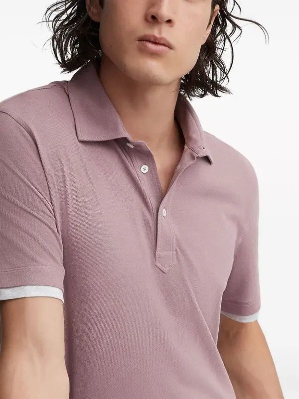 Brunello Cucinelli o1y0526 Polo Shirt in Mauve Size US XS / EU 42 / 0 - 2 Thumbnail