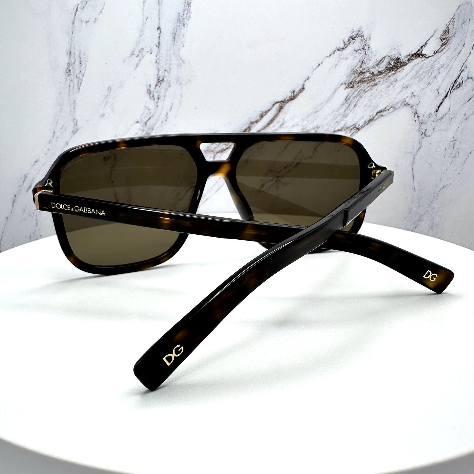 Dolce & Gabbana New Dolce & Gabbana Sunglasses Brown Aviator Pilot Gold Size ONE SIZE - 22 Thumbnail