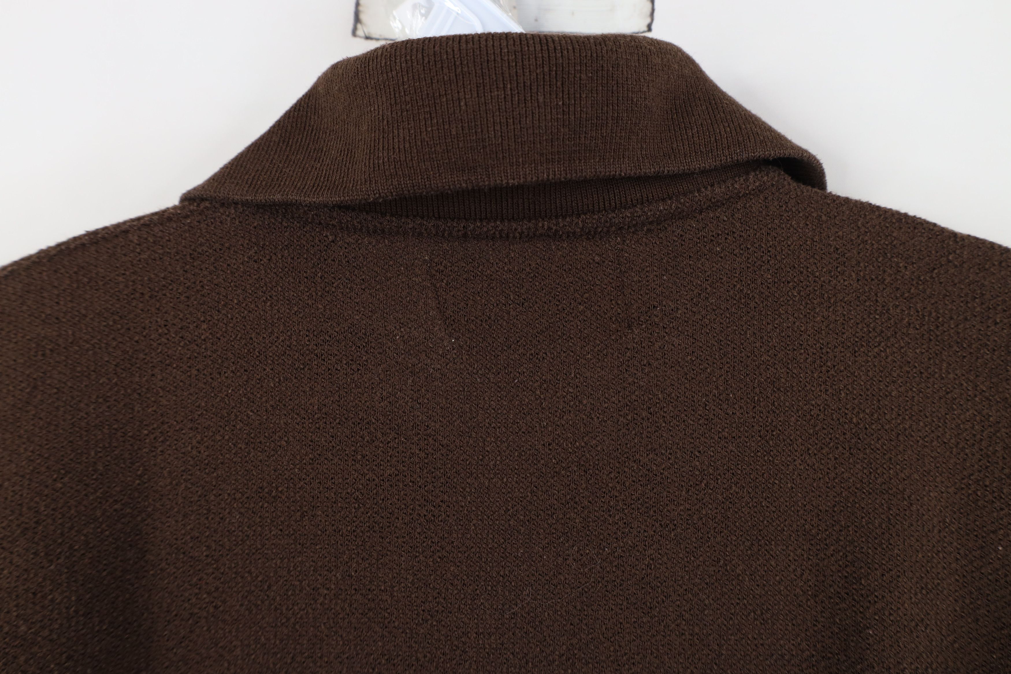 Express Vintage 90s Express Blank Baggy Fit Thermal Knit Polo Brown Size S / US 4 / IT 40 - 9 Thumbnail
