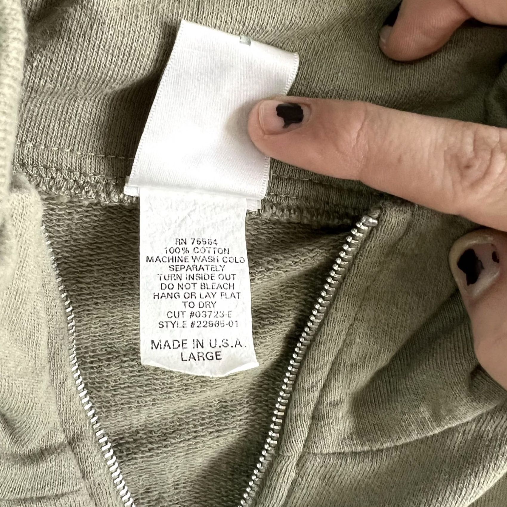 Vintage VINTAGE Silver Wear Womens Large Green Mock Neck 1/2 Zip Sweatshirt Cotton USA Size L / US 10 / IT 46 - 5 Thumbnail