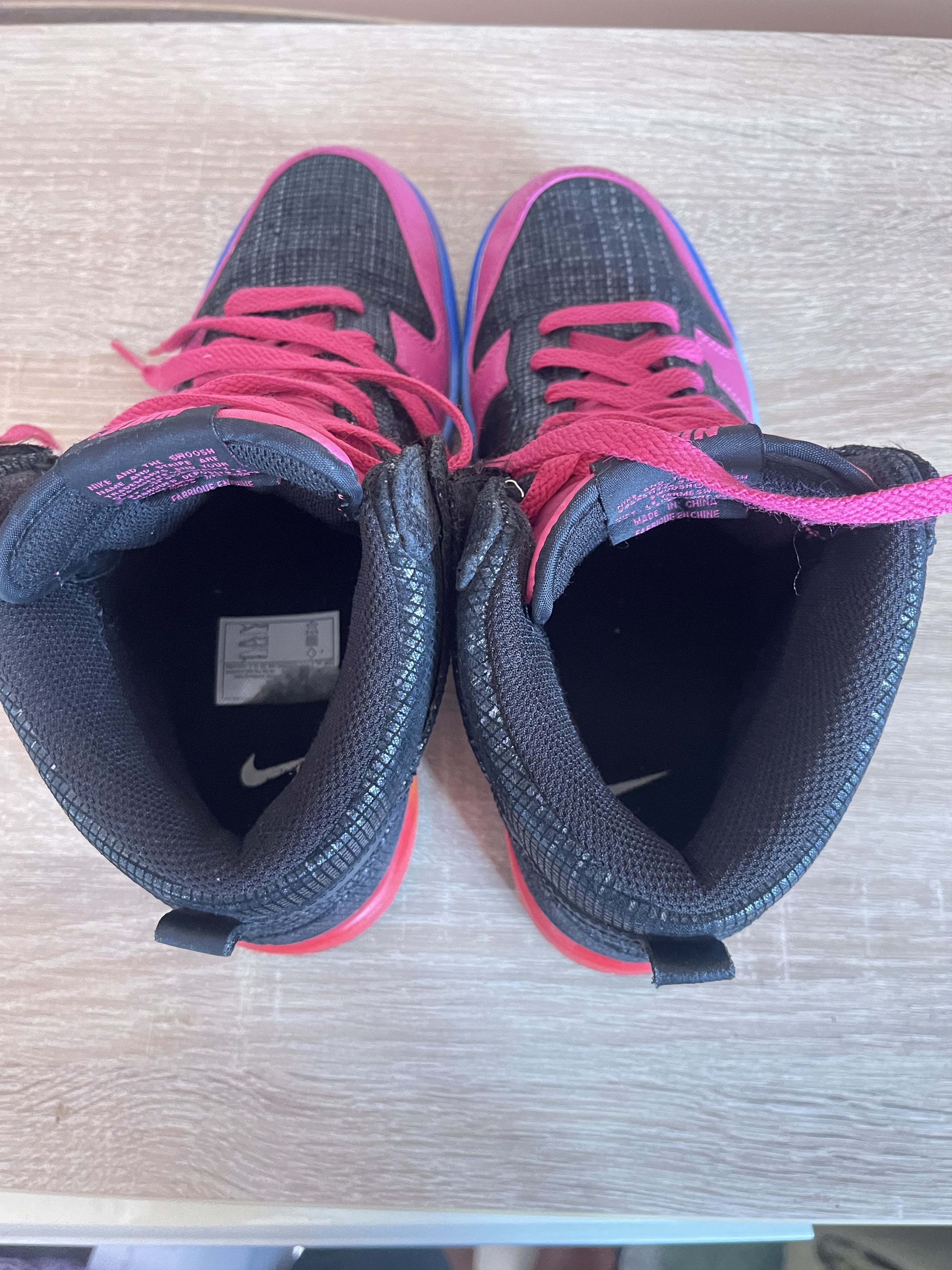 Nike 🌈 Nike hightop dunk pink black multicolored Size US 9.5 / IT 39.5 - 7 Thumbnail