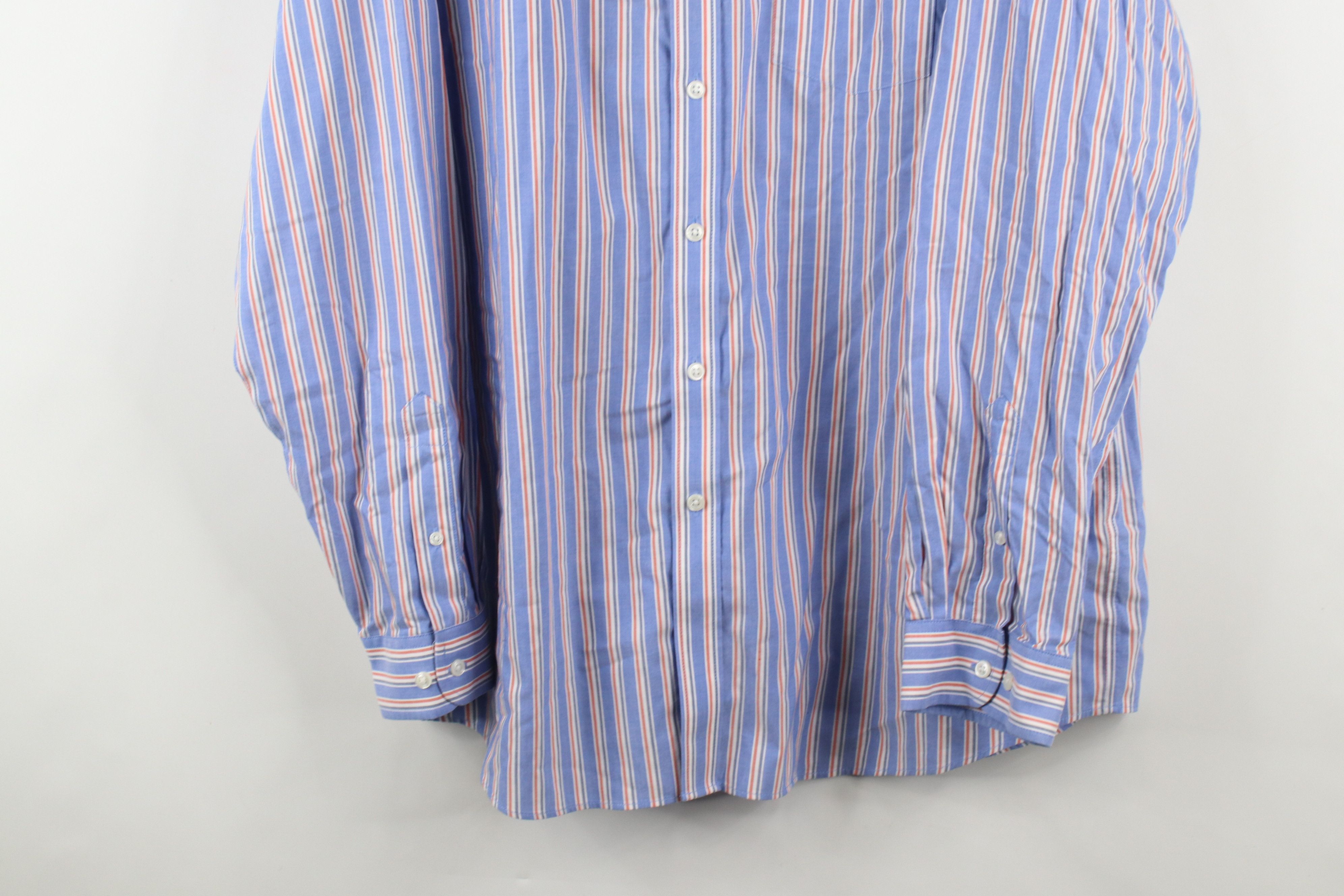 L.L. Bean × Vintage Vintage LL Bean Wrinkle Resistant Striped Button Down Shirt Size US XL / EU 56 / 4 - 3 Thumbnail