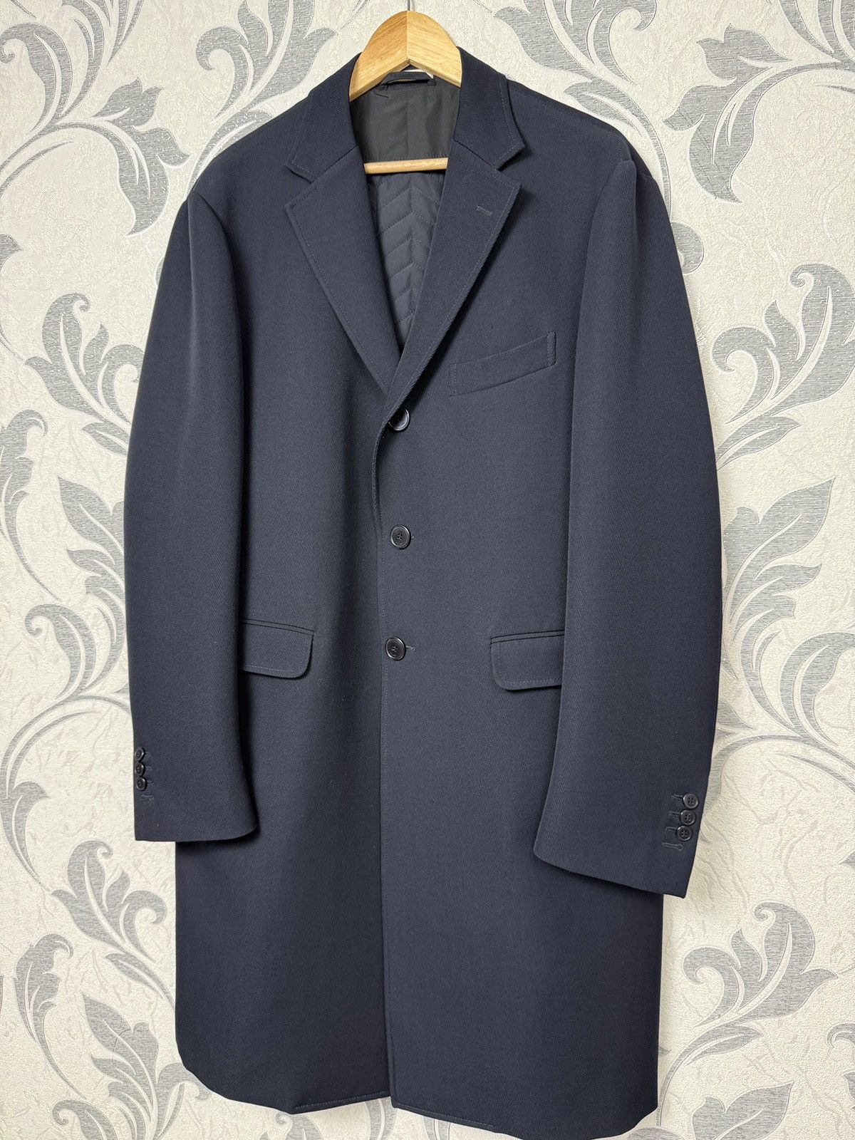 Boggi Men’s Boggi Milano Easy Formal Quilted Coat Navy EU 54 Size US L / EU 52-54 / 3 - 6 Thumbnail