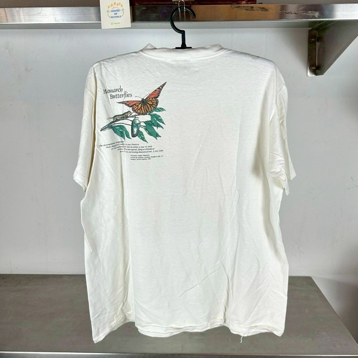 Vintage 90s Monarch Butterflies National Wildlife Federation Art Tee Size US L / EU 52-54 / 3 - 2 Thumbnail