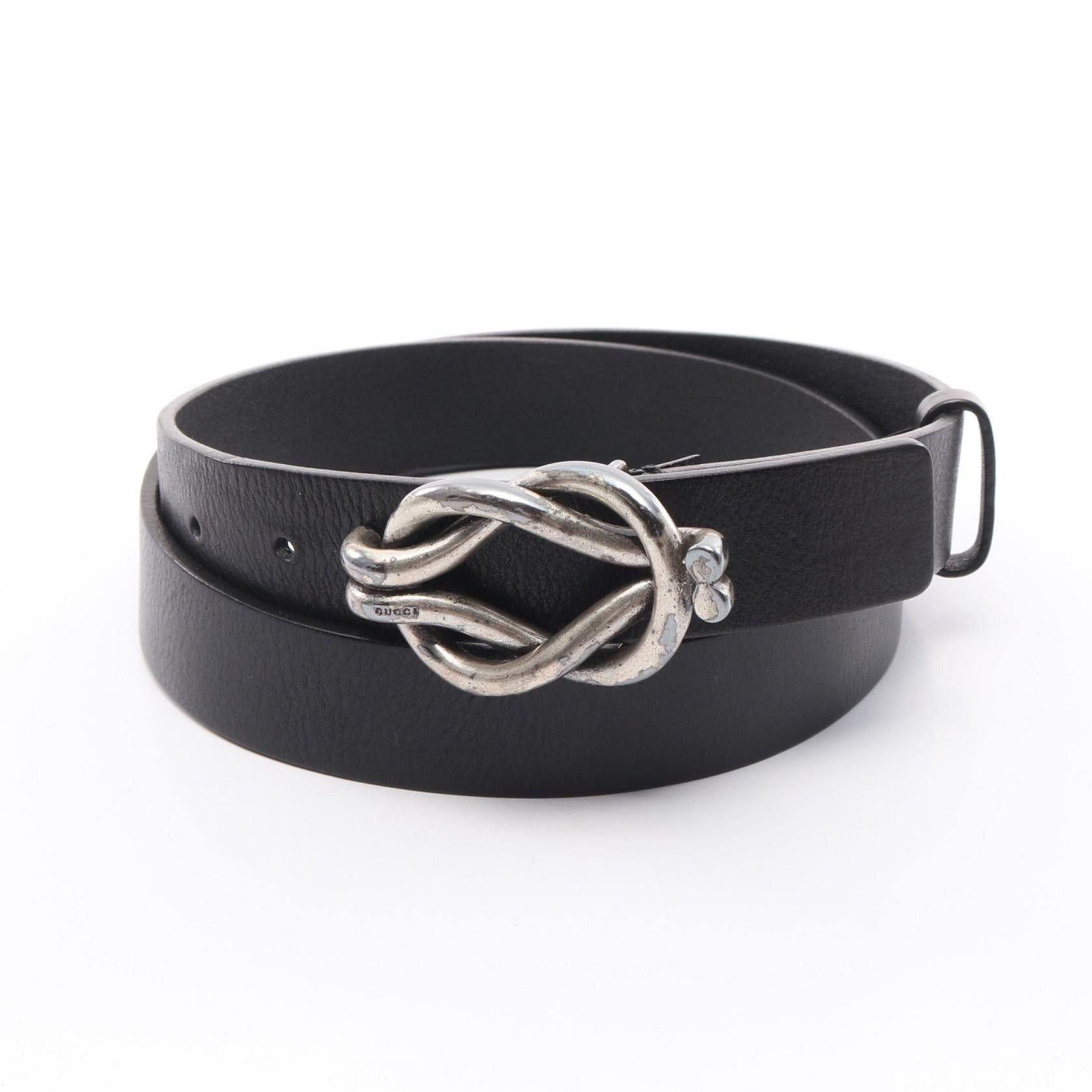 Gucci Gucci Belt Leather Black Size ONE SIZE - 1 Thumbnail