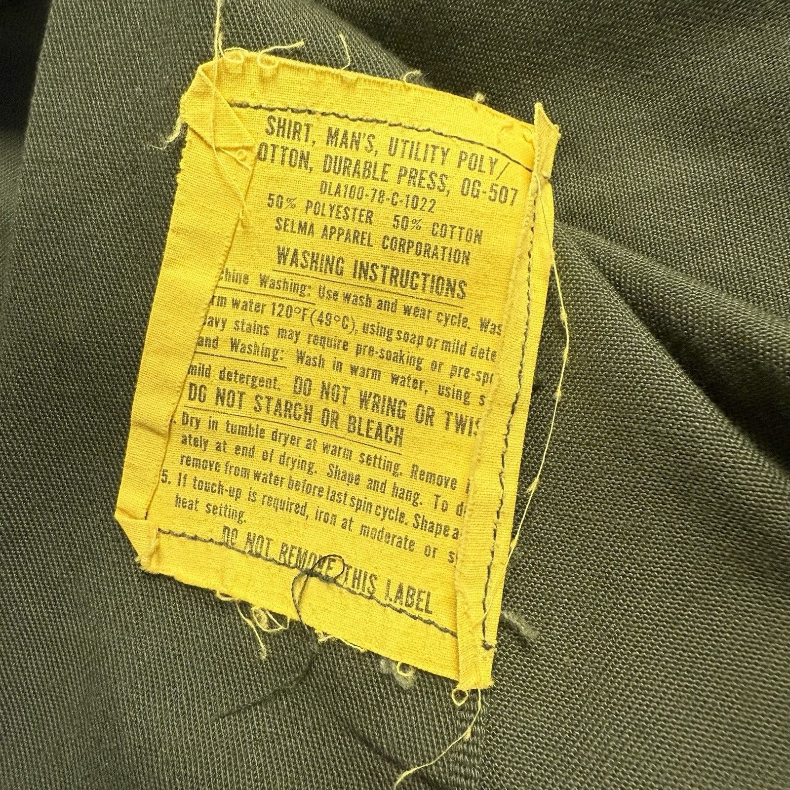 Vintage OG-507 US Air Force Military Shirt Mens 15.5x33 Vintage 70s Size US L / EU 52-54 / 3 - 8 Thumbnail