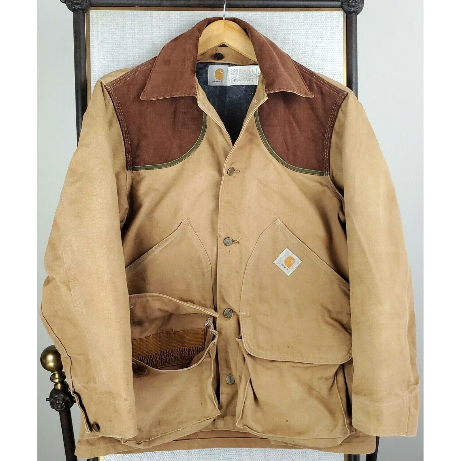 Carhartt VTG Carhartt Jacket Canvas Duck Blanket Liner Hunting Field Jacket USA Made Large Khaki Beige Mens Large Size US L / EU 52-54 / 3 - 4 Thumbnail