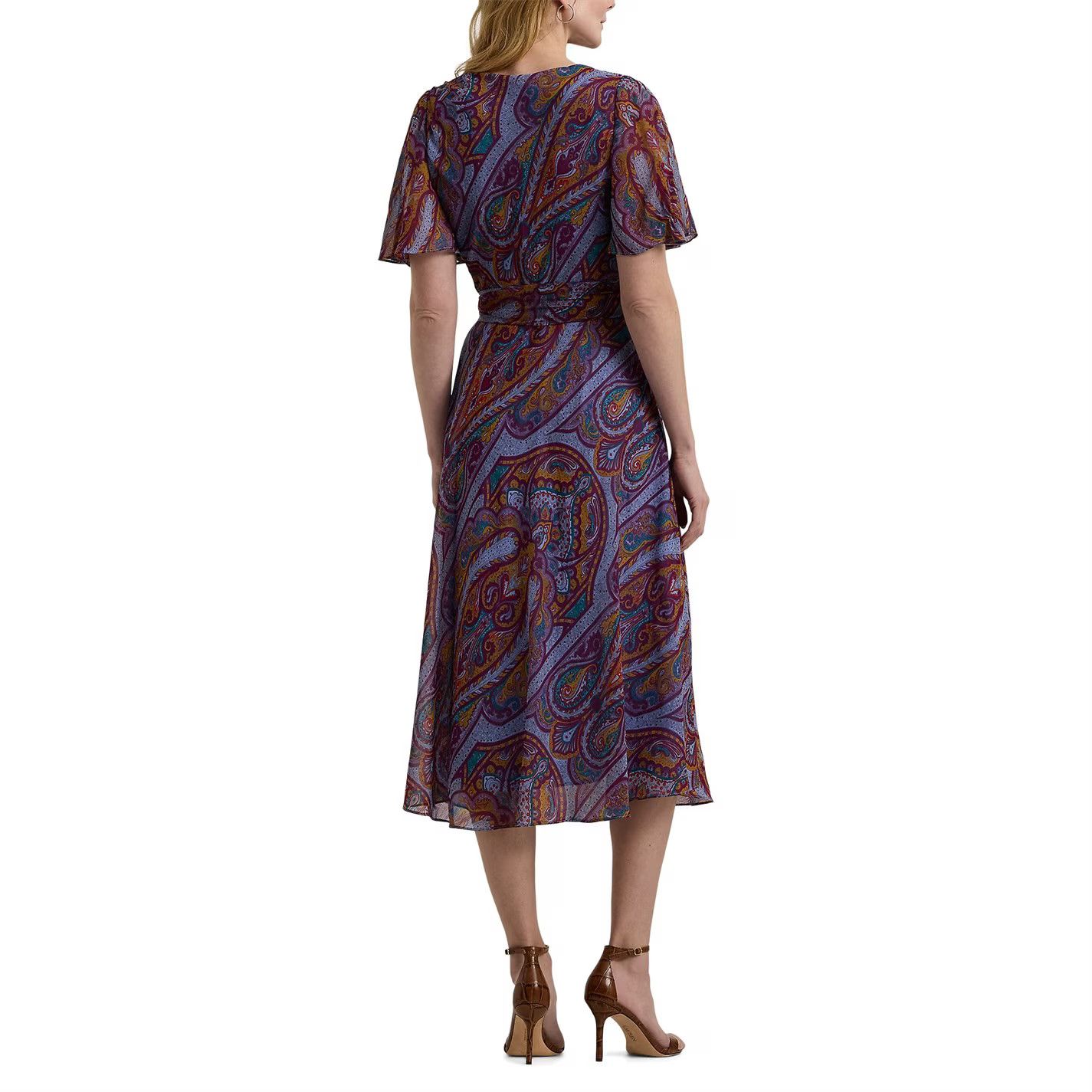 Lauren Ralph Lauren o1g2r1mq0825 Filsee Dress in Multicolor Size L / US 10 / IT 46 - 2 Thumbnail
