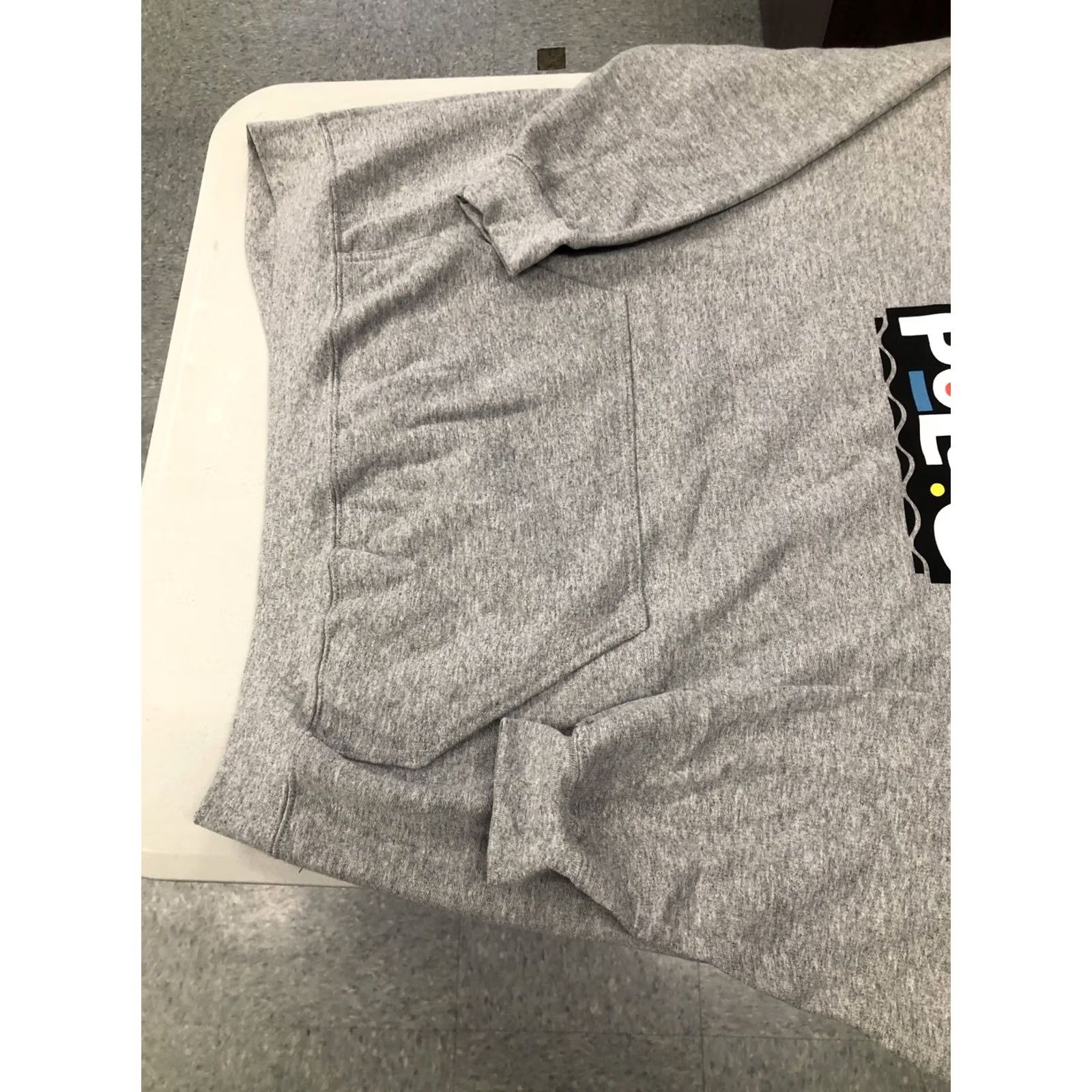 Vintage Polo Hoodie Mens XL Gray Box Logo Crew Neck Hooded Regular Sleeve Pullover Winter Spring Fall Size US XL / EU 56 / 4 - 3 Thumbnail