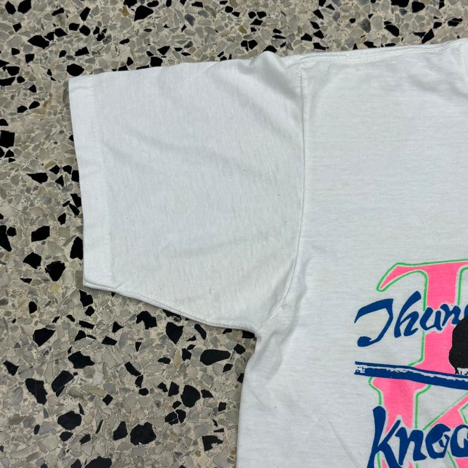 Hanes × Vintage VINTAGE 80S SINGLE STITCH BOXING TKO THUNDERN KNOCK OUT TEE: Size US XL / EU 56 / 4 - 5 Thumbnail