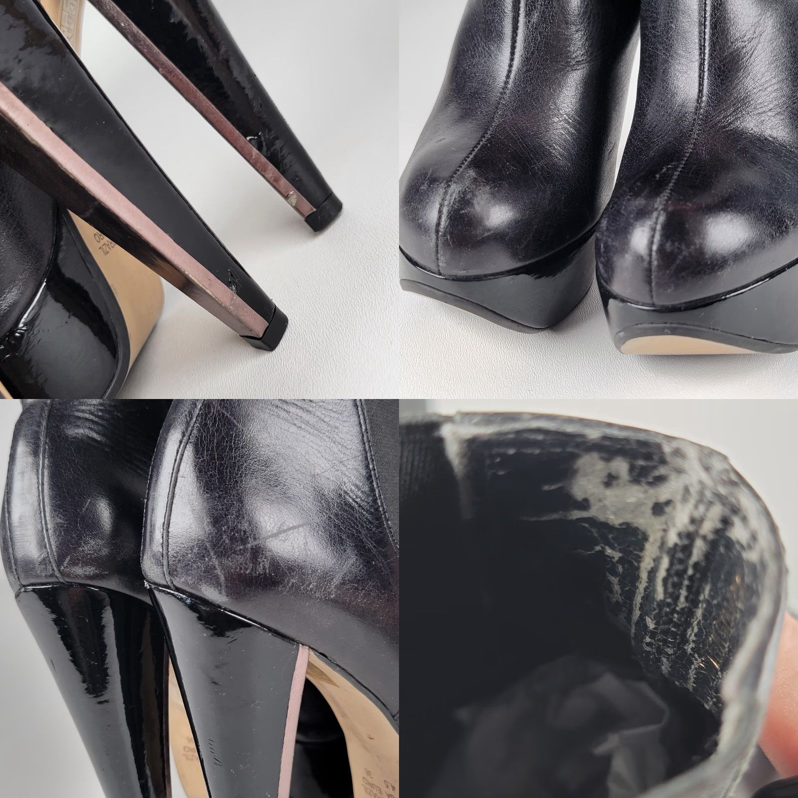 Topshop VINTAGE Topshop Black Leather Stiletto Bootie Women Adult 36 EU 36/5-5.5 Almond Toe Pull On Black Leather Stiletto Bootie Women Men? Size M / US 6-8 / IT 42-44 - 9 Thumbnail