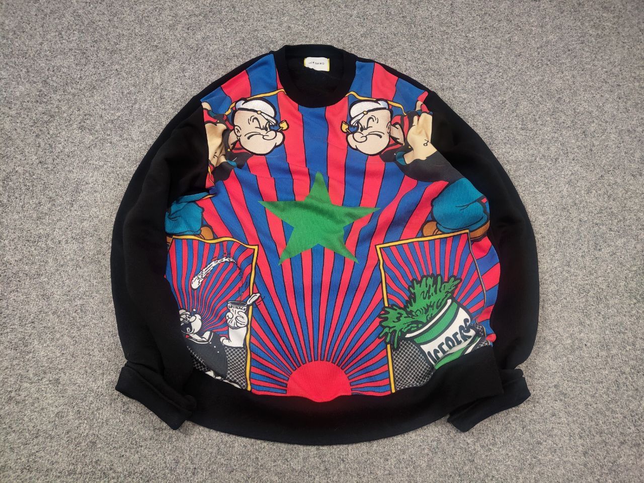Iceberg Iceberg Popeye Stripe Art Sweatshirt Pullover Vintage Style Size US XL / EU 56 / 4 - 4 Thumbnail