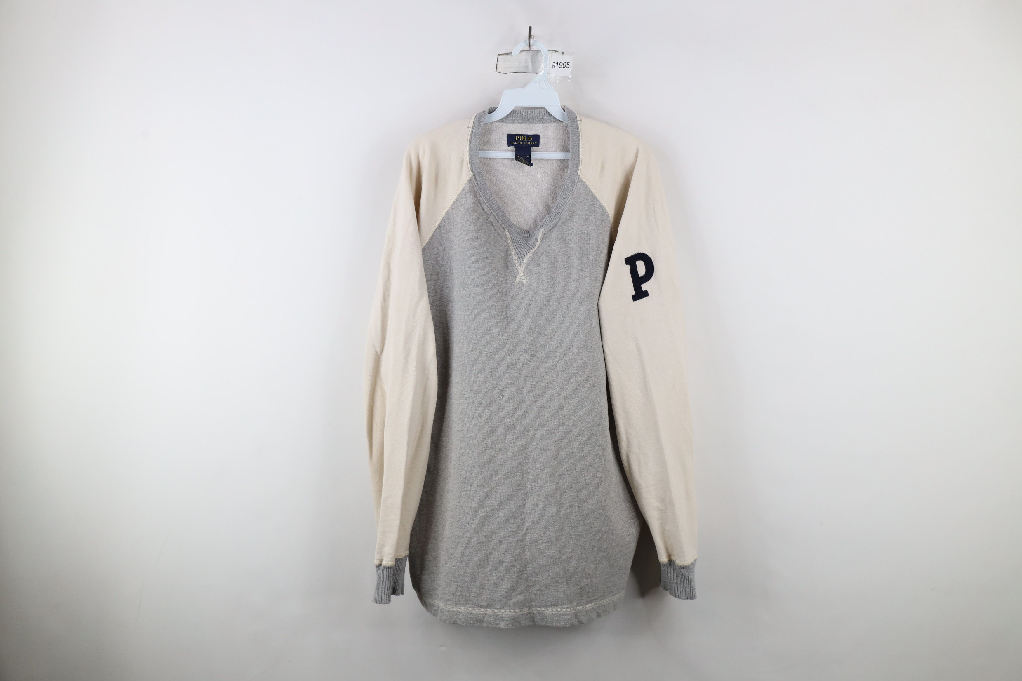 Ralph Lauren × Vintage Vintage Y2K Ralph Lauren Knit Long Sleeve T-Shirt Gray Size US XXL / EU 58 / 5 - 1 Thumbnail