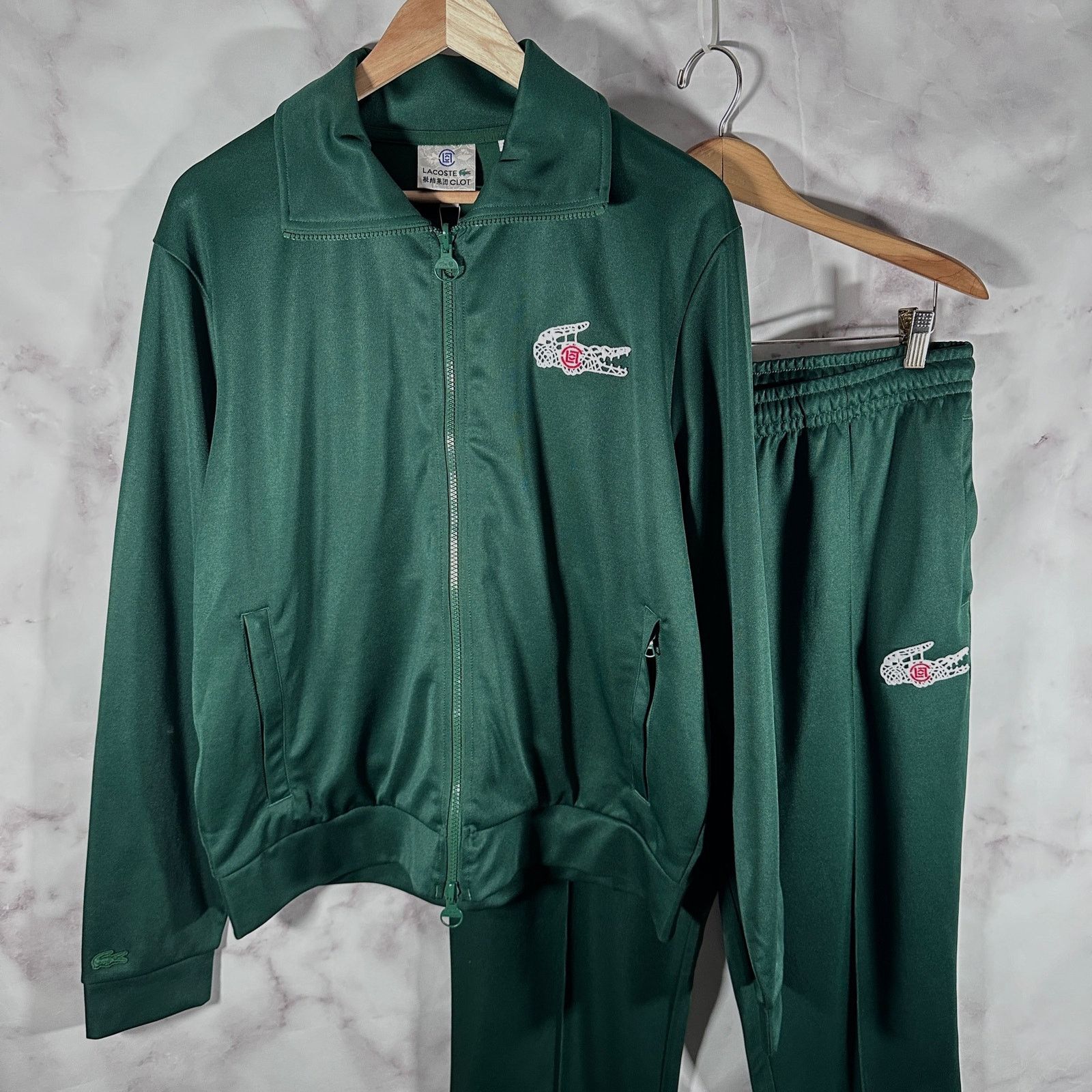 CLOT × Lacoste Green Pleated Track Pants Size US 36 / EU 52 - 9 Thumbnail