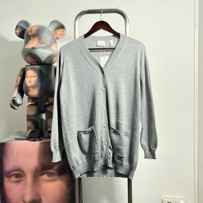 Burberry Burberry Gray Cotton Cardigan for Men Size US XS / EU 42 / 0 - 1 Thumbnail