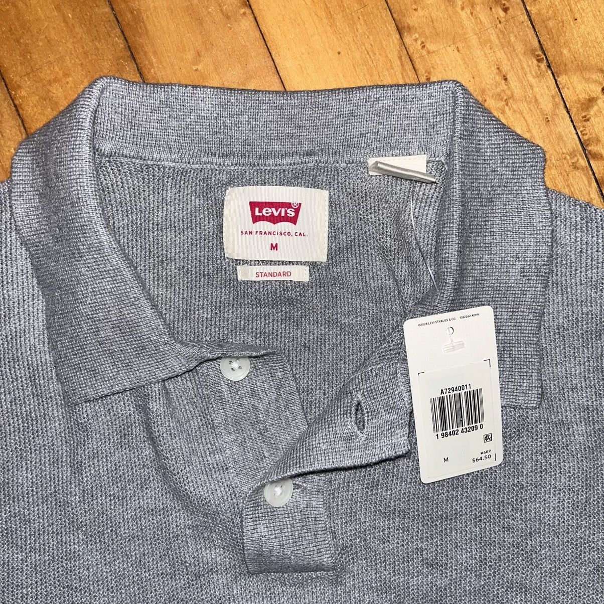 Levi's Levis gray knit polo Size US M / EU 48-50 / 2 - 2 Thumbnail