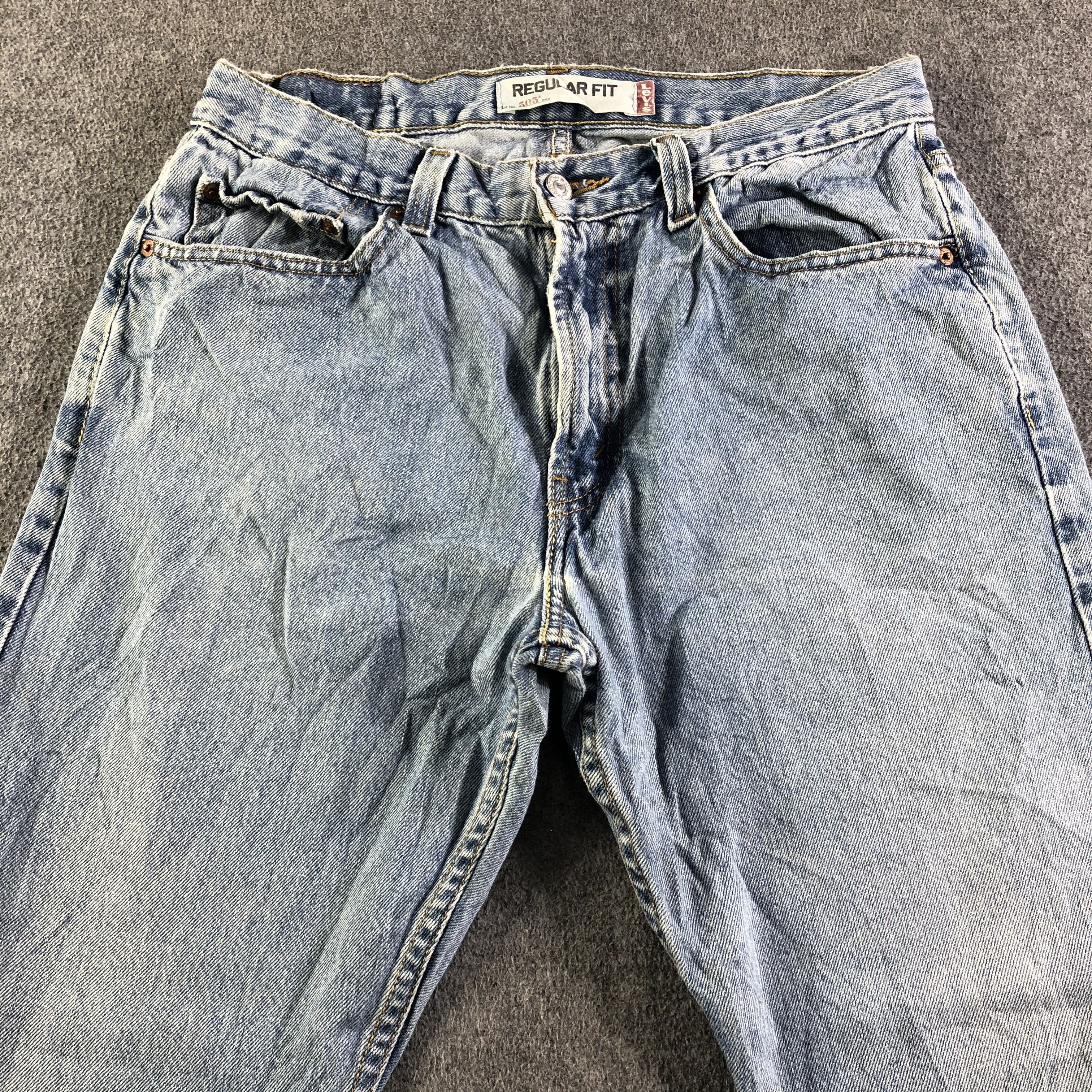 Levi's Vintage Blue Wash Levis 505 Jeans-J4190 Size US 32 / EU 48 - 3 Thumbnail