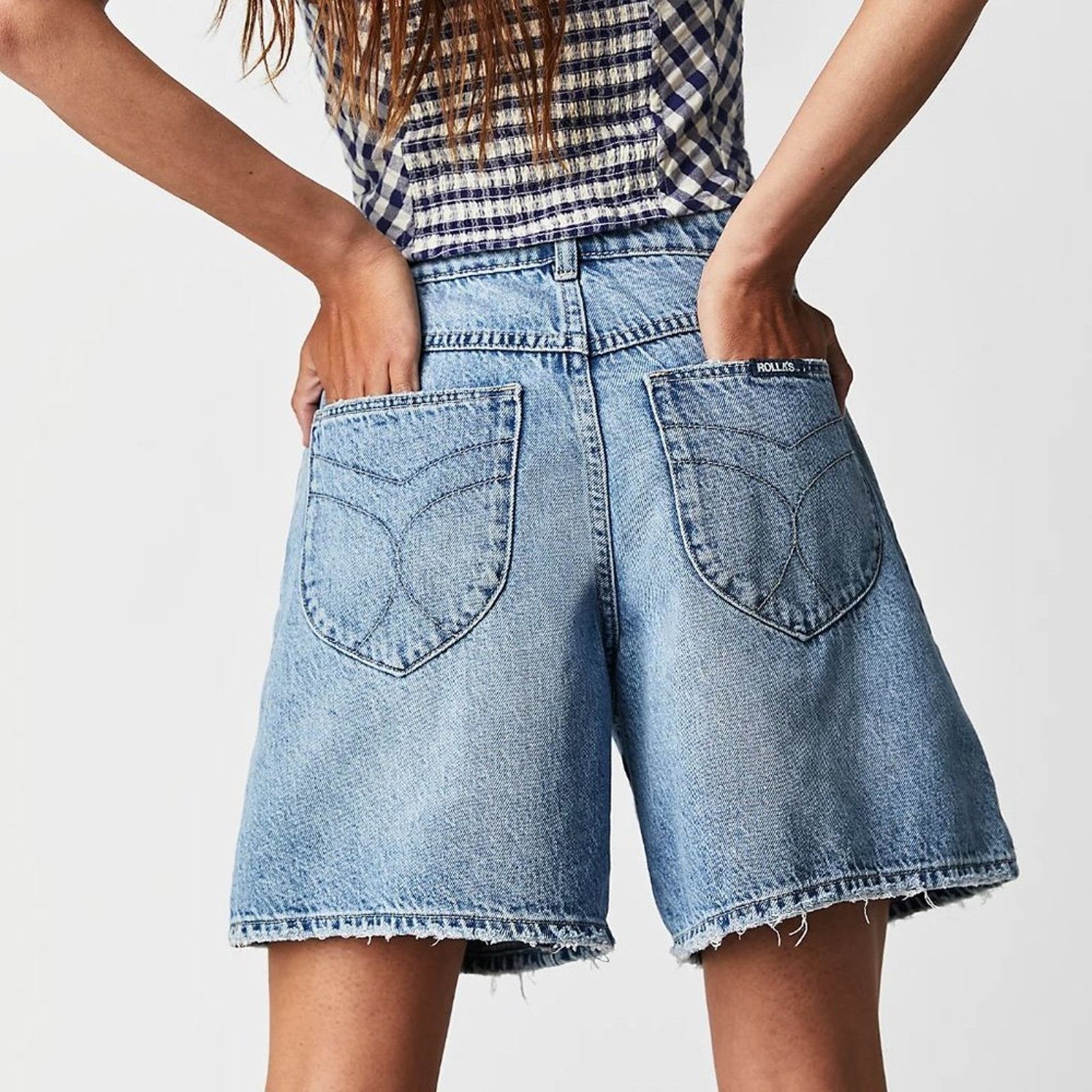 Free People Free People Rolla's Mirage Long Shorts - Lt Blue - 31 Size 31" - 5 Thumbnail