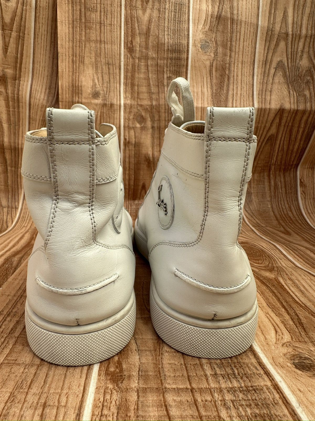 Christian Louboutin Christian Louboutin White High Leather Sneakers Size US 10.5 / EU 43-44 - 12 Thumbnail