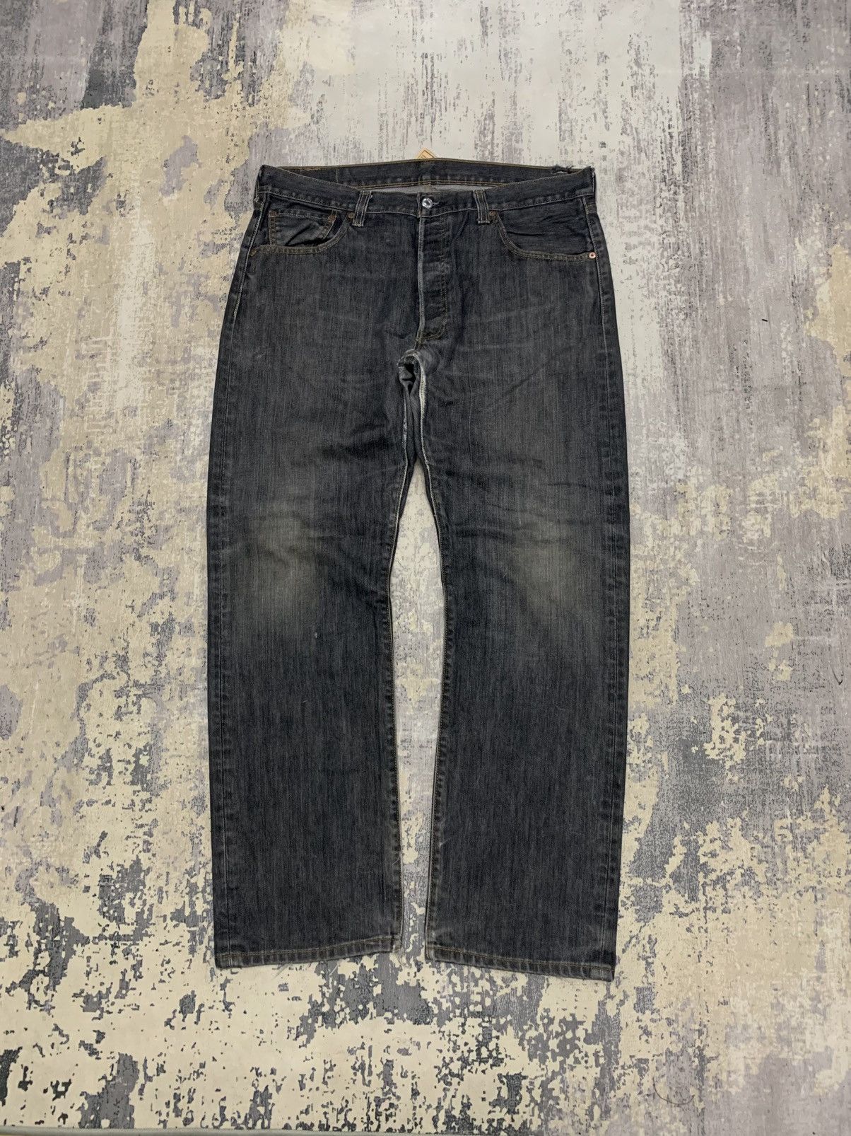 Levi's Vintage Y2K Levis 501 Distressed Black Jeans W36x30 Size US 36 / EU 52 - 1 Thumbnail