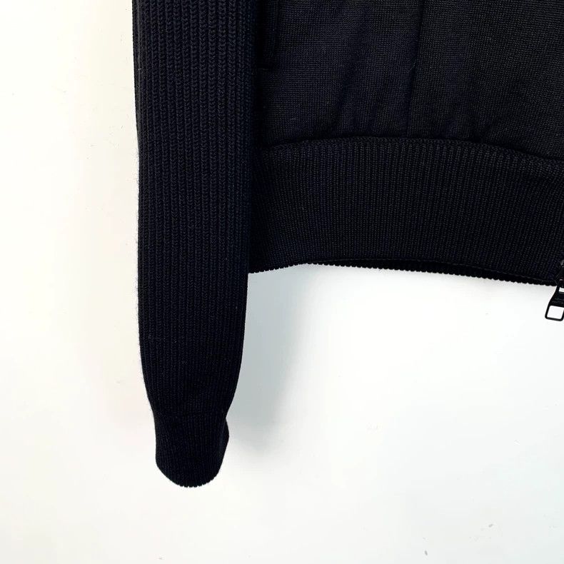 Louis Vuitton Louis Vuitton Black checked logo wool zip knit jacket Size US M / EU 48-50 / 2 - 4 Thumbnail