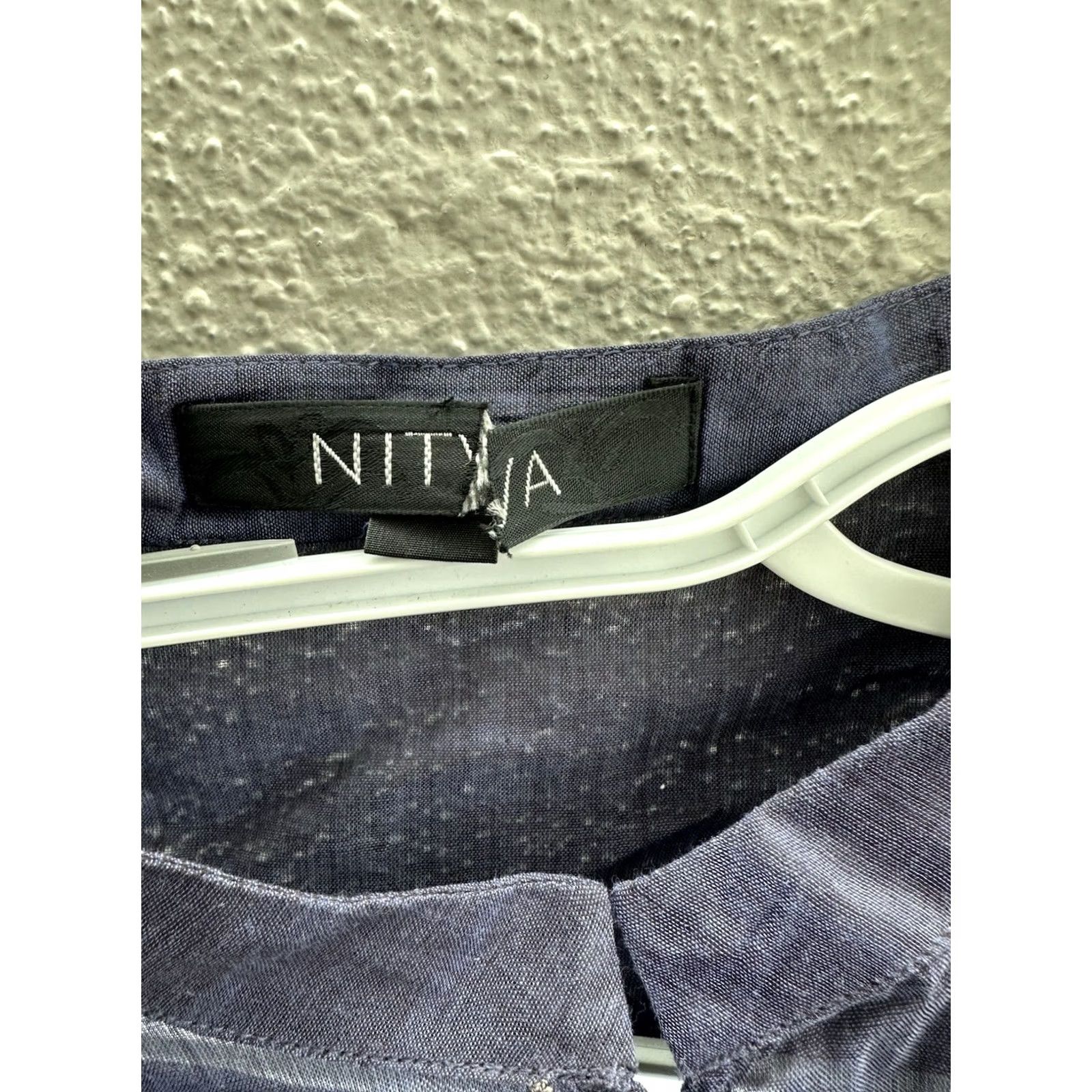 Vintage Nitva Womens Tunic Size 46 Blue Sheer Floral Button Up Long Sleeve VTG Size L / US 10 / IT 46 - 6 Thumbnail