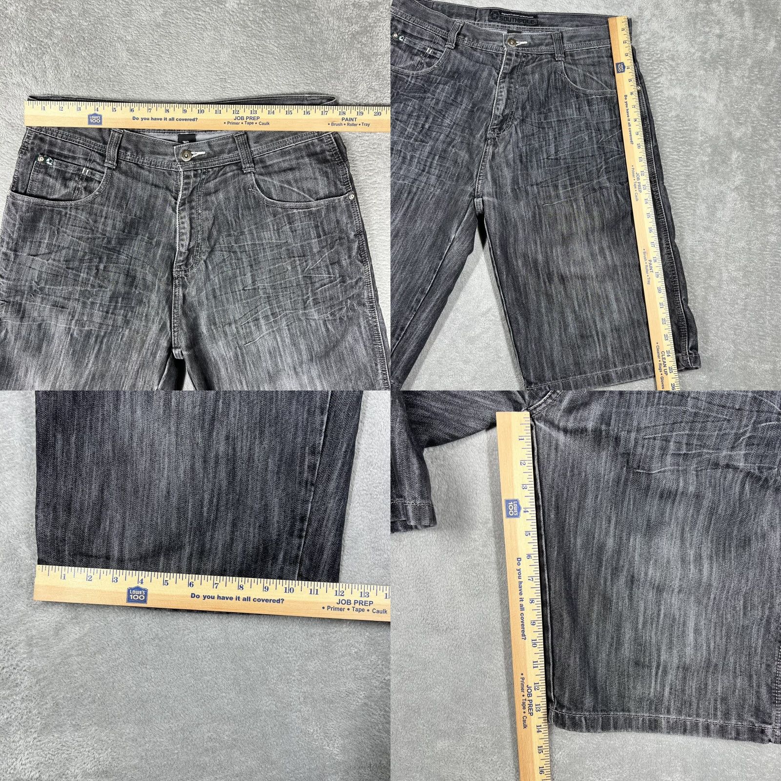 Southpole VINTAGE Southpole Shorts Men's 36 Black Denim Baggy Relaxed 5-Pocket Chino Hip Hop Streetwear South Pole Y2K Size US 36 / EU 52 - 9 Thumbnail
