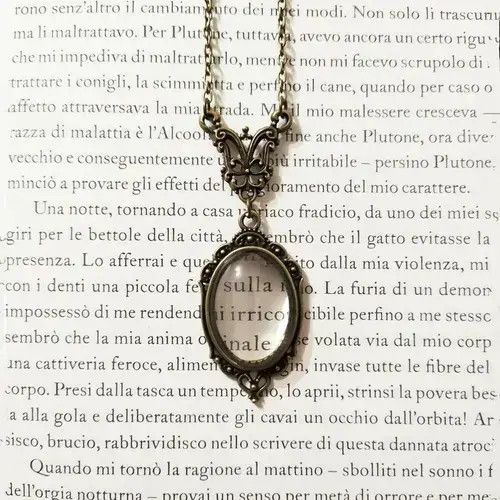 Other Vintage Transparent Glass Pendant Necklace Size ONE SIZE - 6 Thumbnail