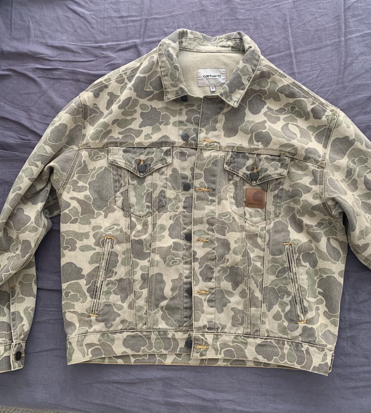 Carhartt Duck Camo Hekdton Jacket (bleached) Size US M / EU 48-50 / 2 - 1 Thumbnail