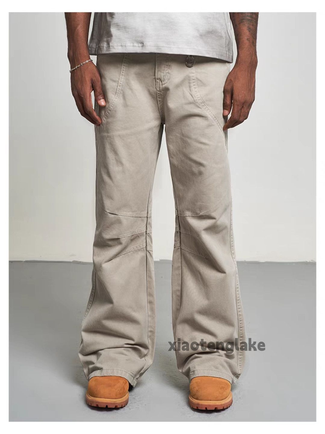 Vintage xtl utility loose baggy hiphop yuppie carpenter flared pants Size US 33 - 6 Thumbnail