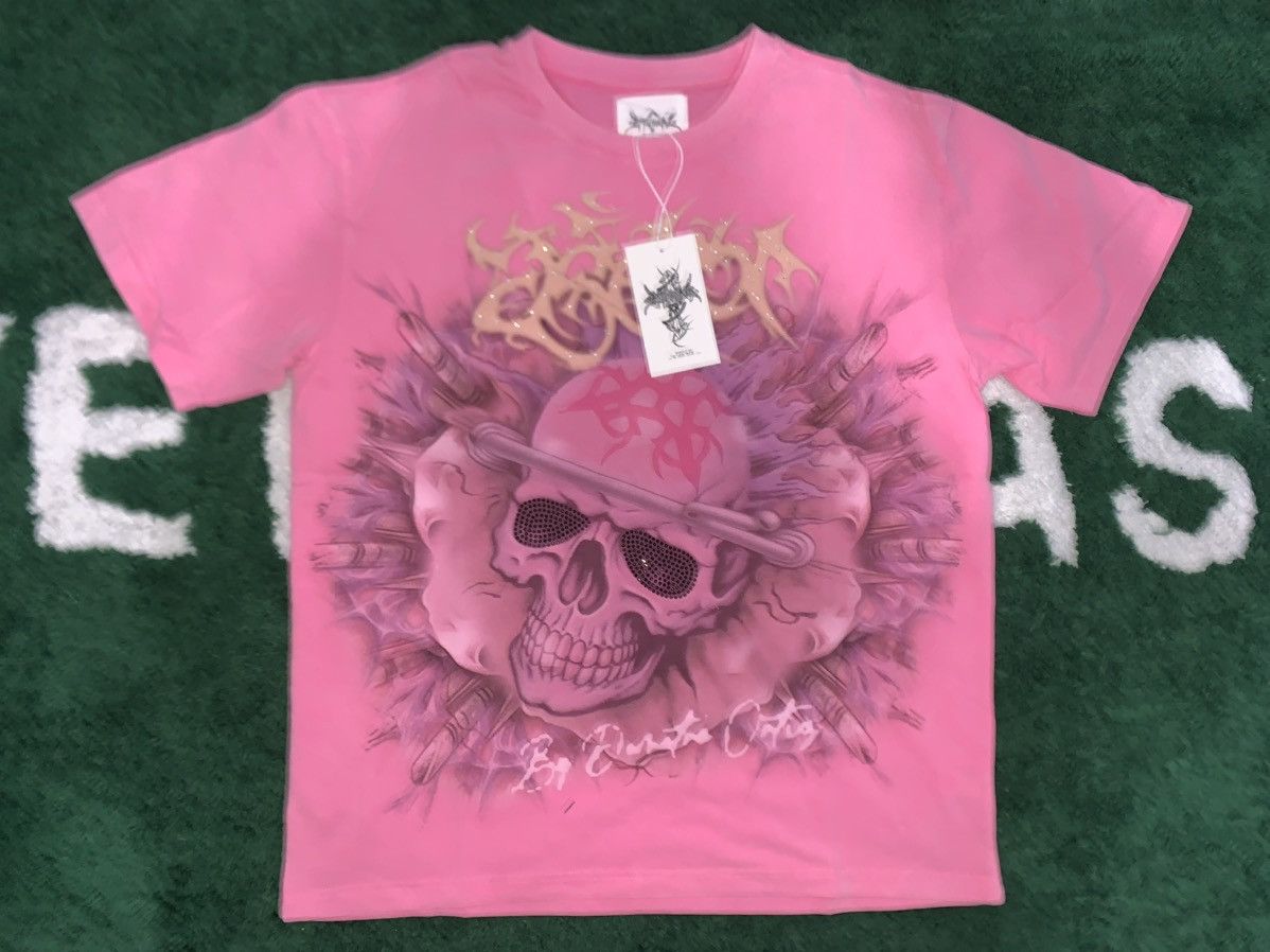 Other Eternal Artwear “ Skull “ Rhinestone Short Sleeve Sz.L Size US L / EU 52-54 / 3 - 3 Thumbnail