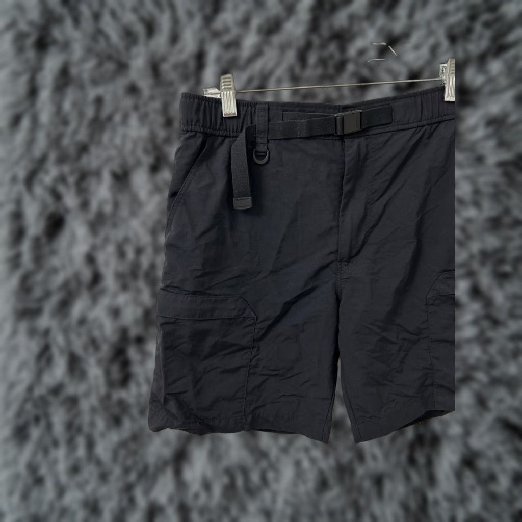 Uniqlo Uniqlo Geared Shorts Mens S Black Nylon Ripstop Hiking Cargo Belted Gorpcore Size US 29 - 1 Thumbnail