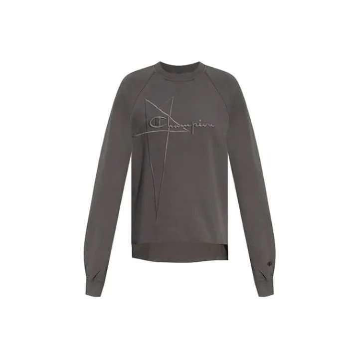 Rick Owens Rick Owens x Champion Gray Brown Sweatshirt -2508 Size S / US 4 / IT 40 - 1 Thumbnail