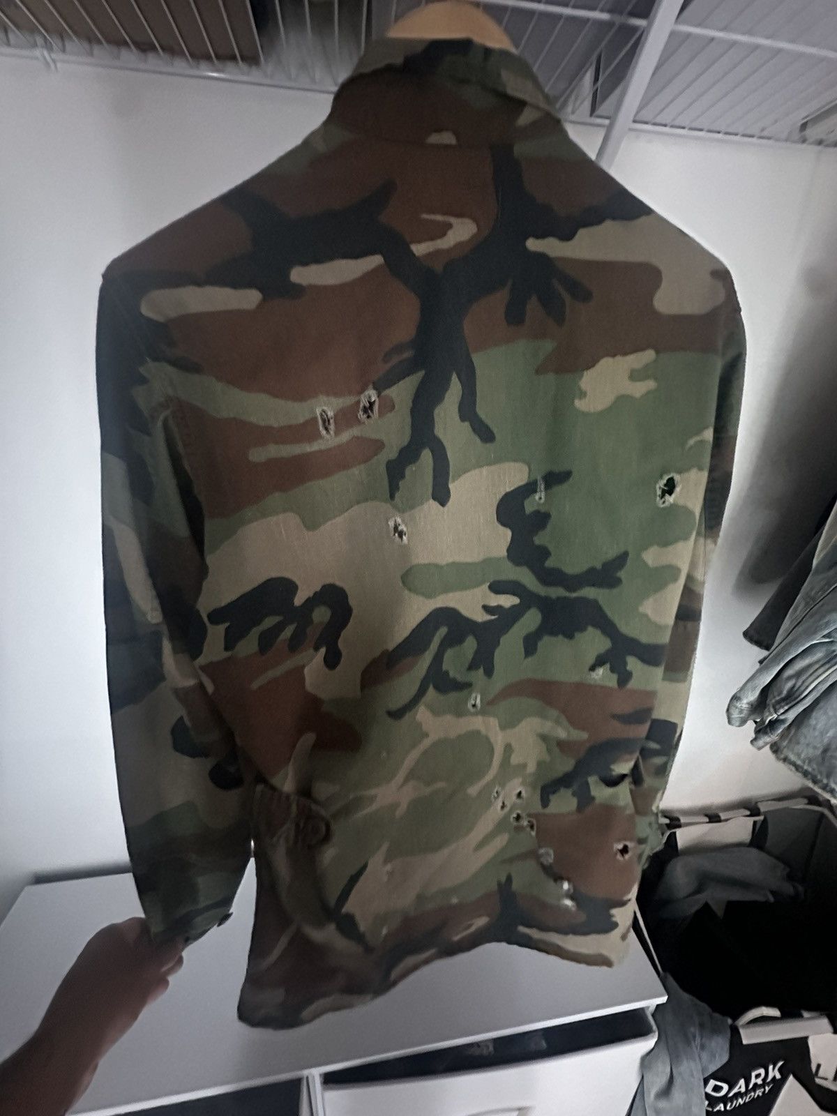 Vintage Woodland Camo Military Jacket – Size Large Size US L / EU 52-54 / 3 - 4 Thumbnail