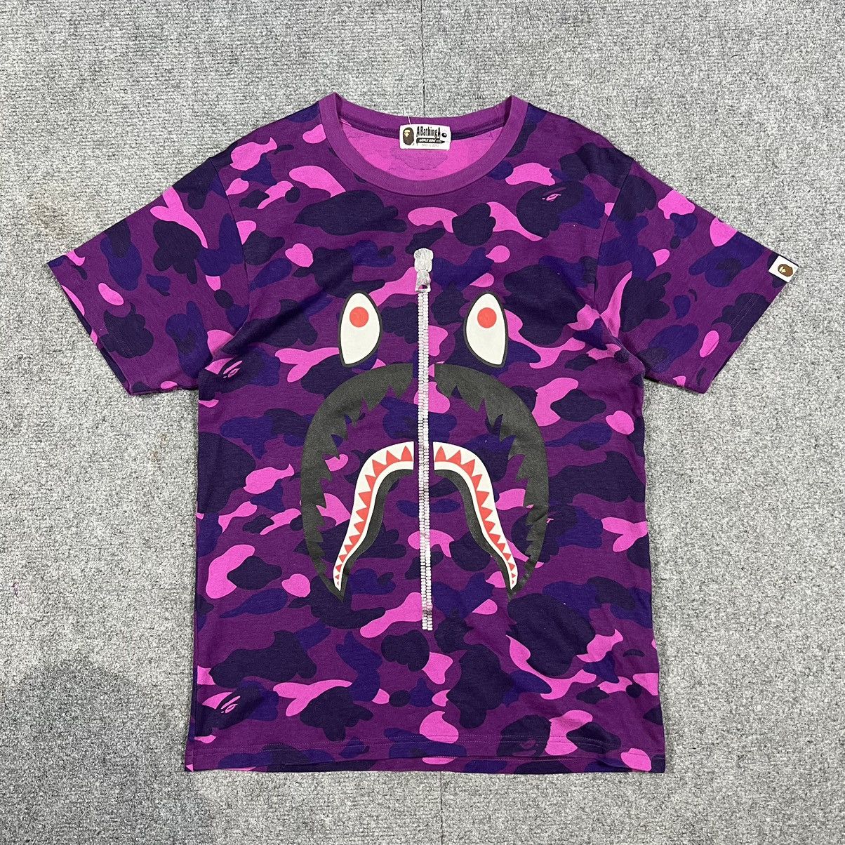 Bape Color Camo Shark Tee Size US L / EU 52-54 / 3 - 1 Thumbnail