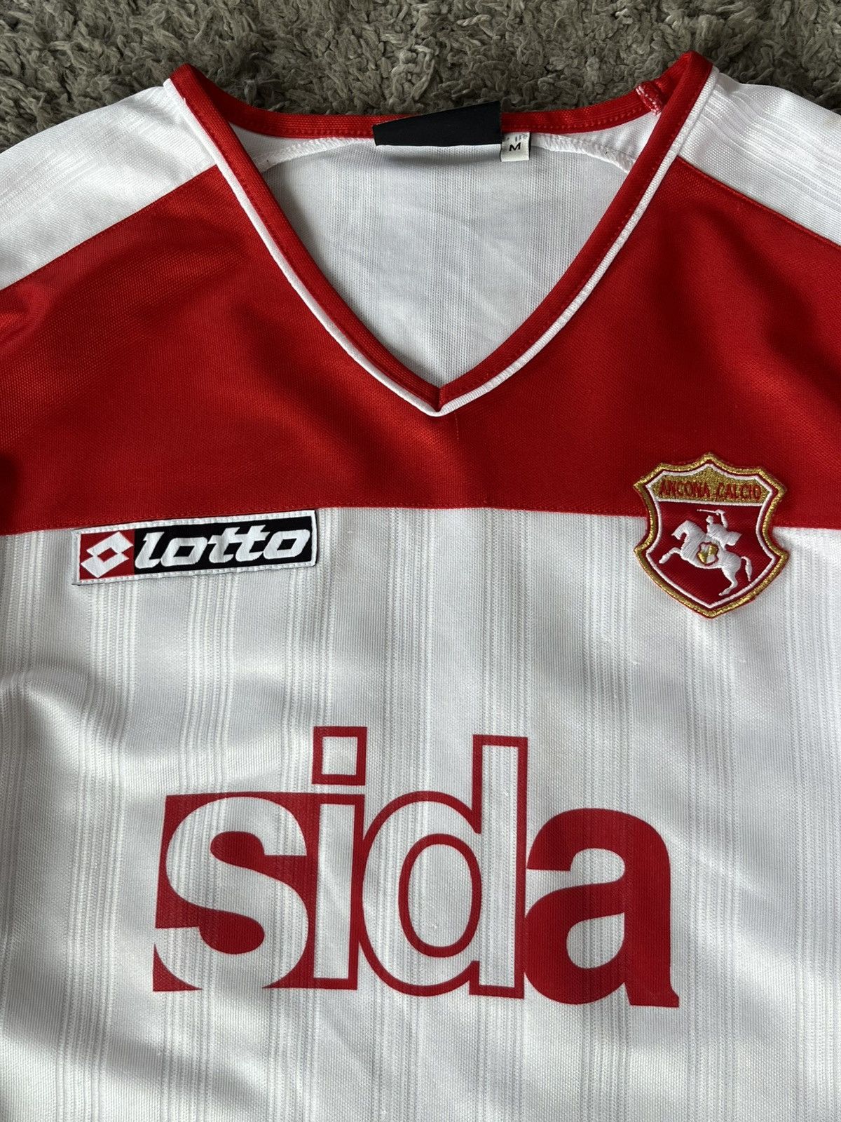 Lotto Sport Vintage Soccer Jersey Ancona Calcio Football team Size US M / EU 48-50 / 2 - 3 Thumbnail