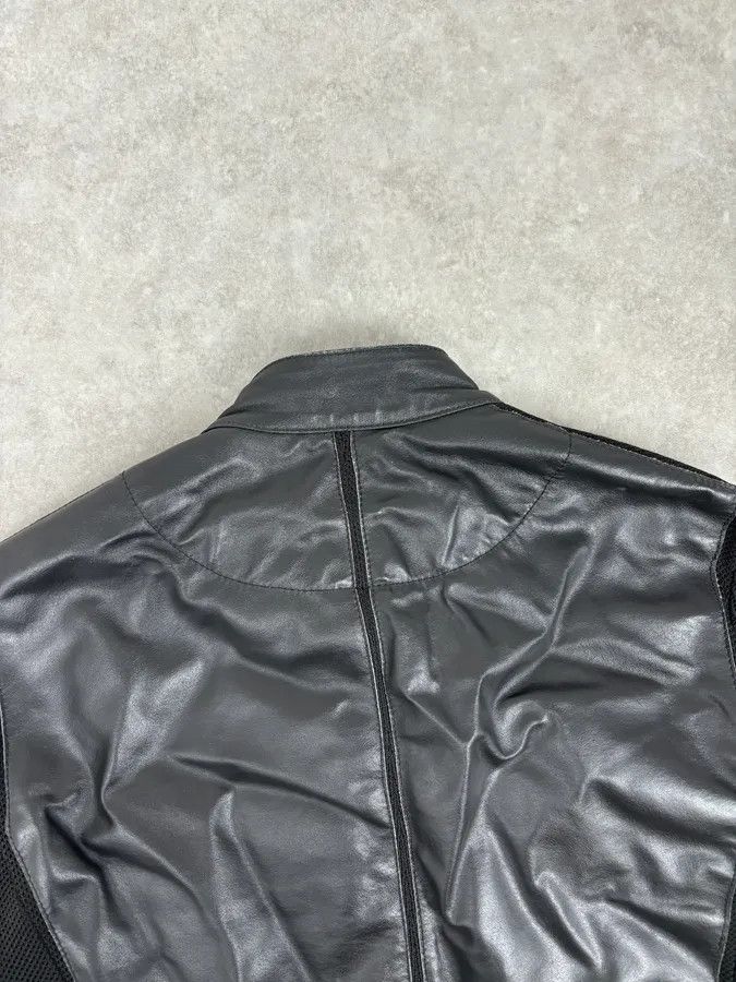 Armani 2000s Armani Black Hybrid Biker Leather Jacket Size US M / EU 48-50 / 2 - 6 Thumbnail