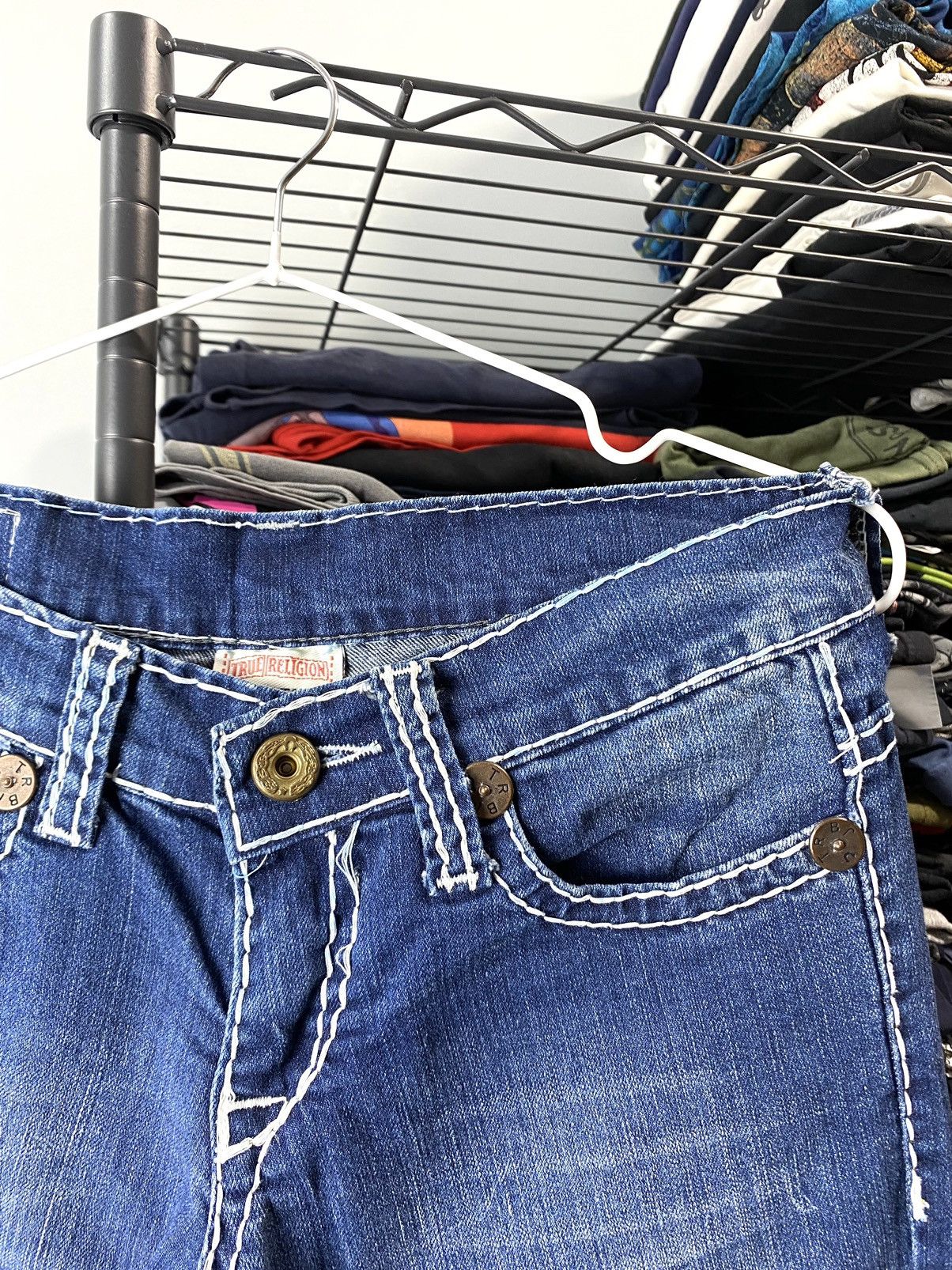 Other 90’s Vintage True Religion Made In USA Blue Denim Pants Size 28" / US 6 / IT 42 - 4 Thumbnail