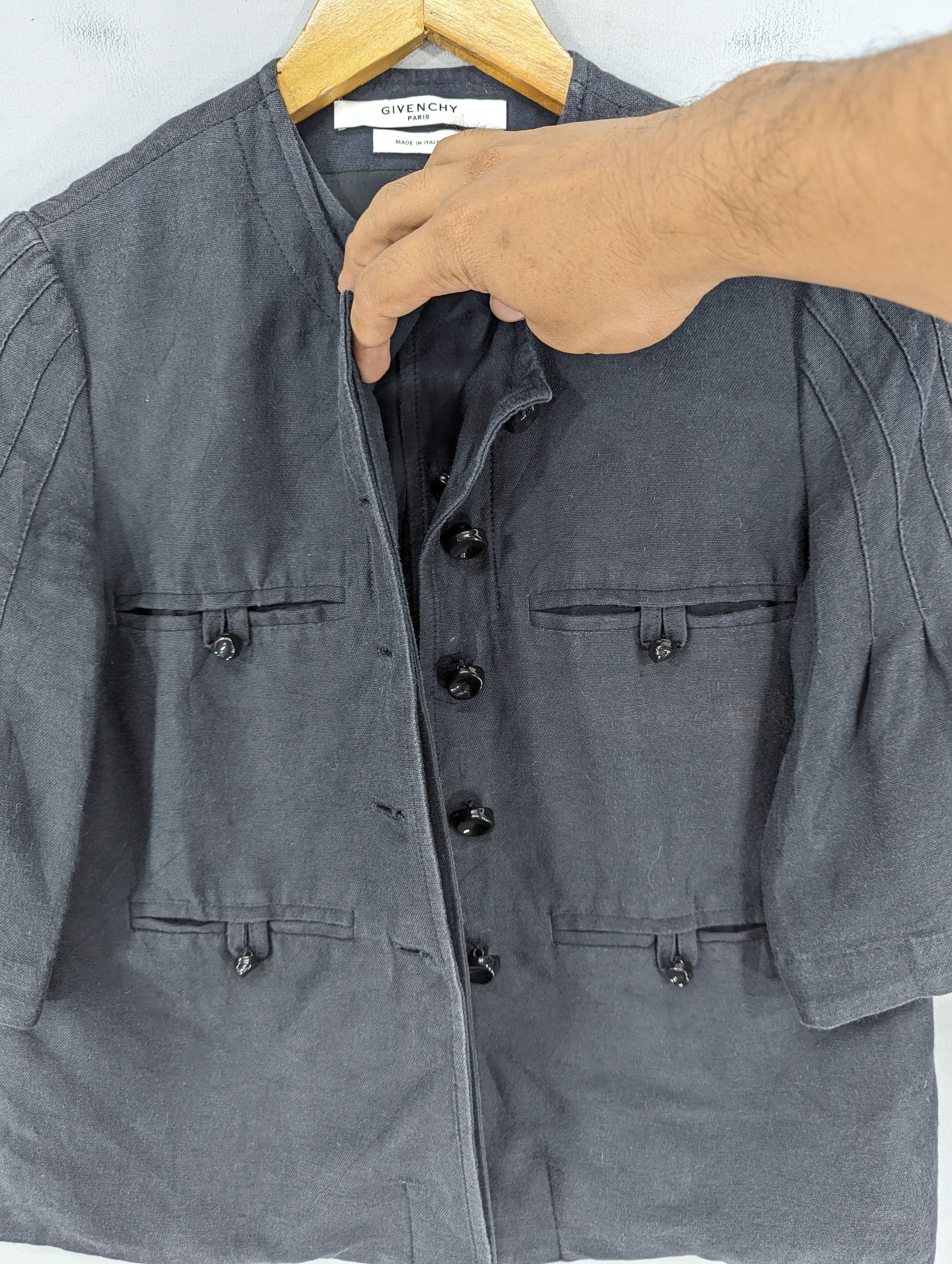 Givenchy 🔥RARE🔥Givenchy Button Ups Distressed Short Jacket Size XS / US 0-2 / IT 36-38 - 8 Thumbnail