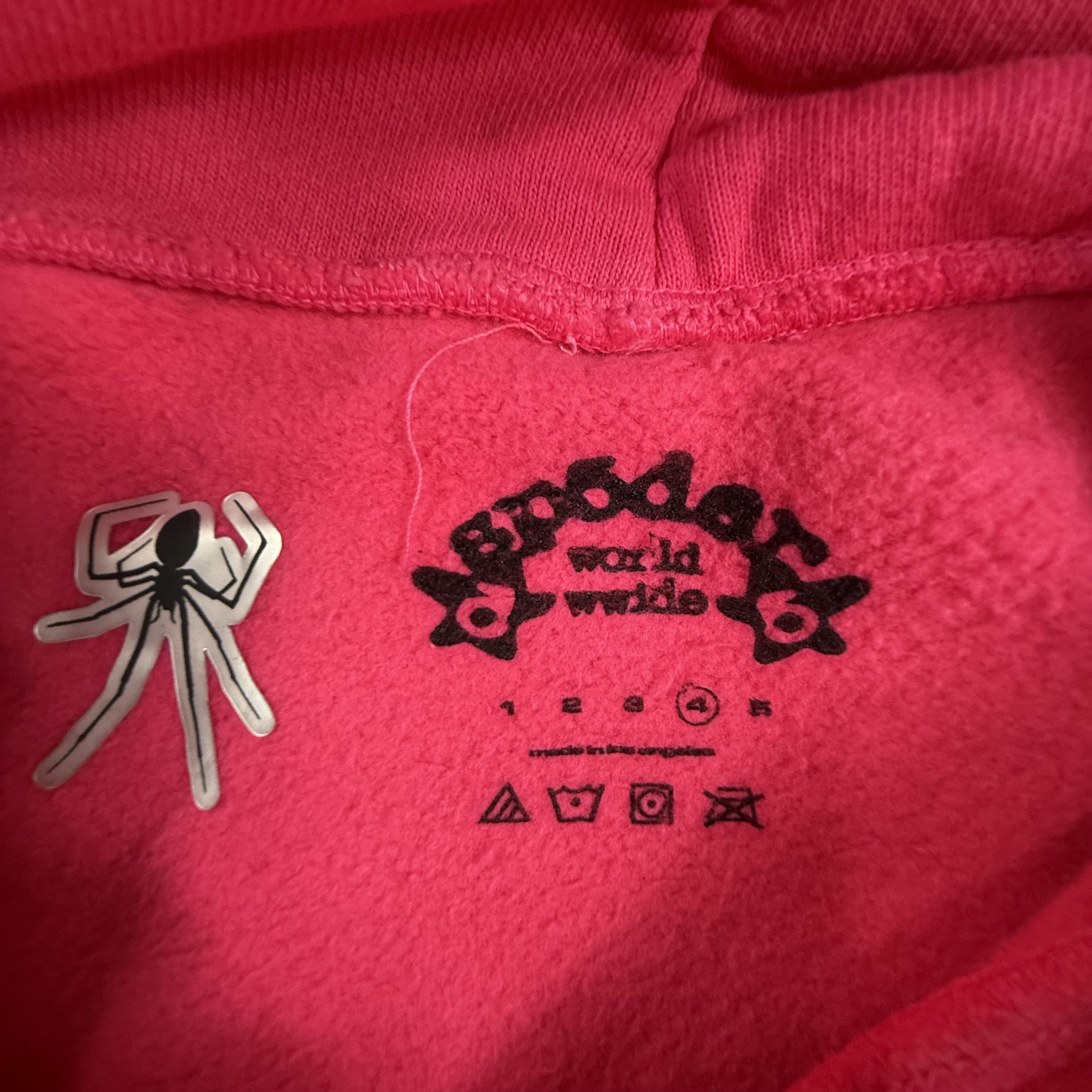 Sp5der Sp5der Worldwide Pink Punk Hoodie Young Thug Web XL Size US XL / EU 56 / 4 - 5 Thumbnail