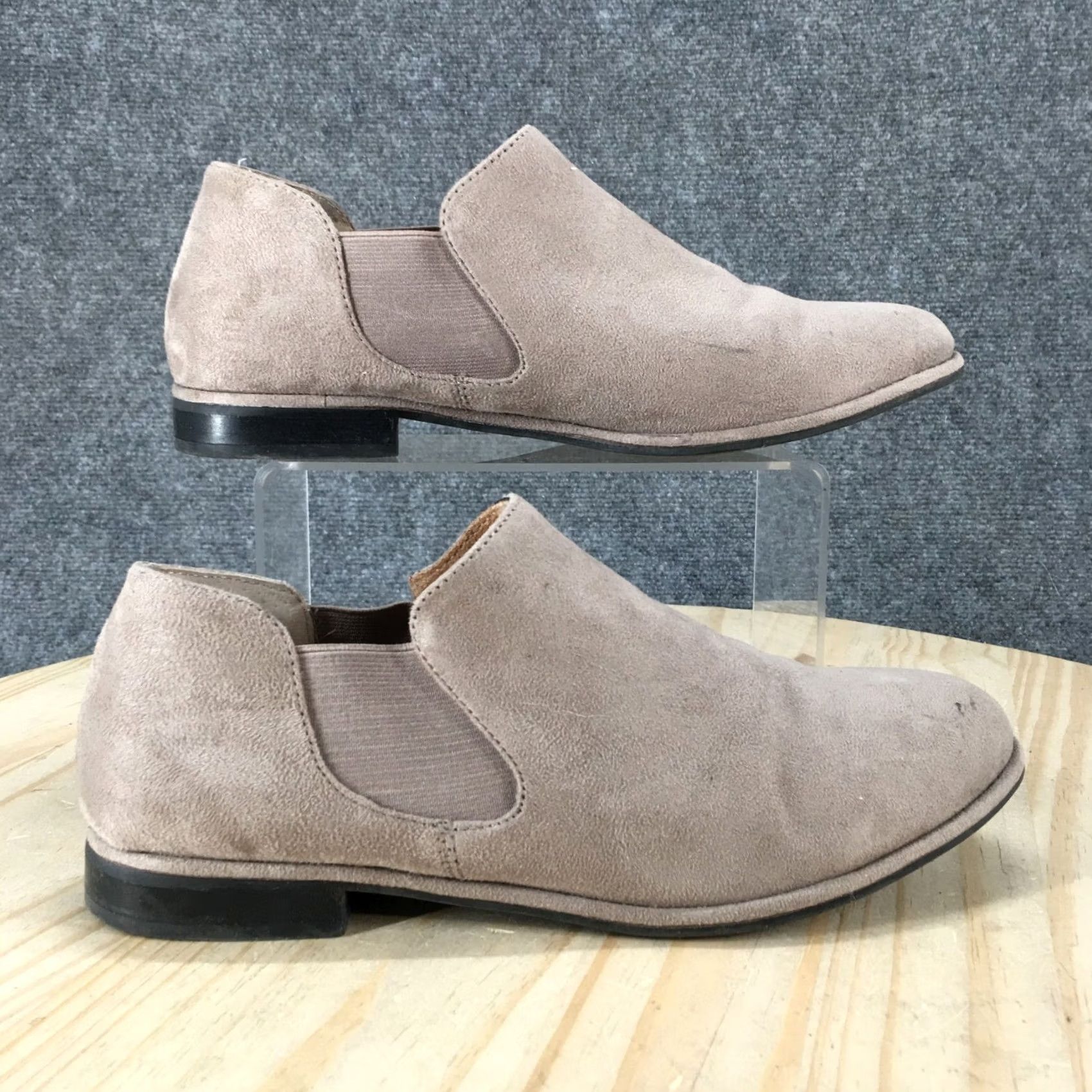 Vintage Kelly & Katie Boots Womens 9.5 Yasso Chikka Ankle Booties Slip On Beige Comfort Boots Size US 10 / IT 40 - 2 Thumbnail