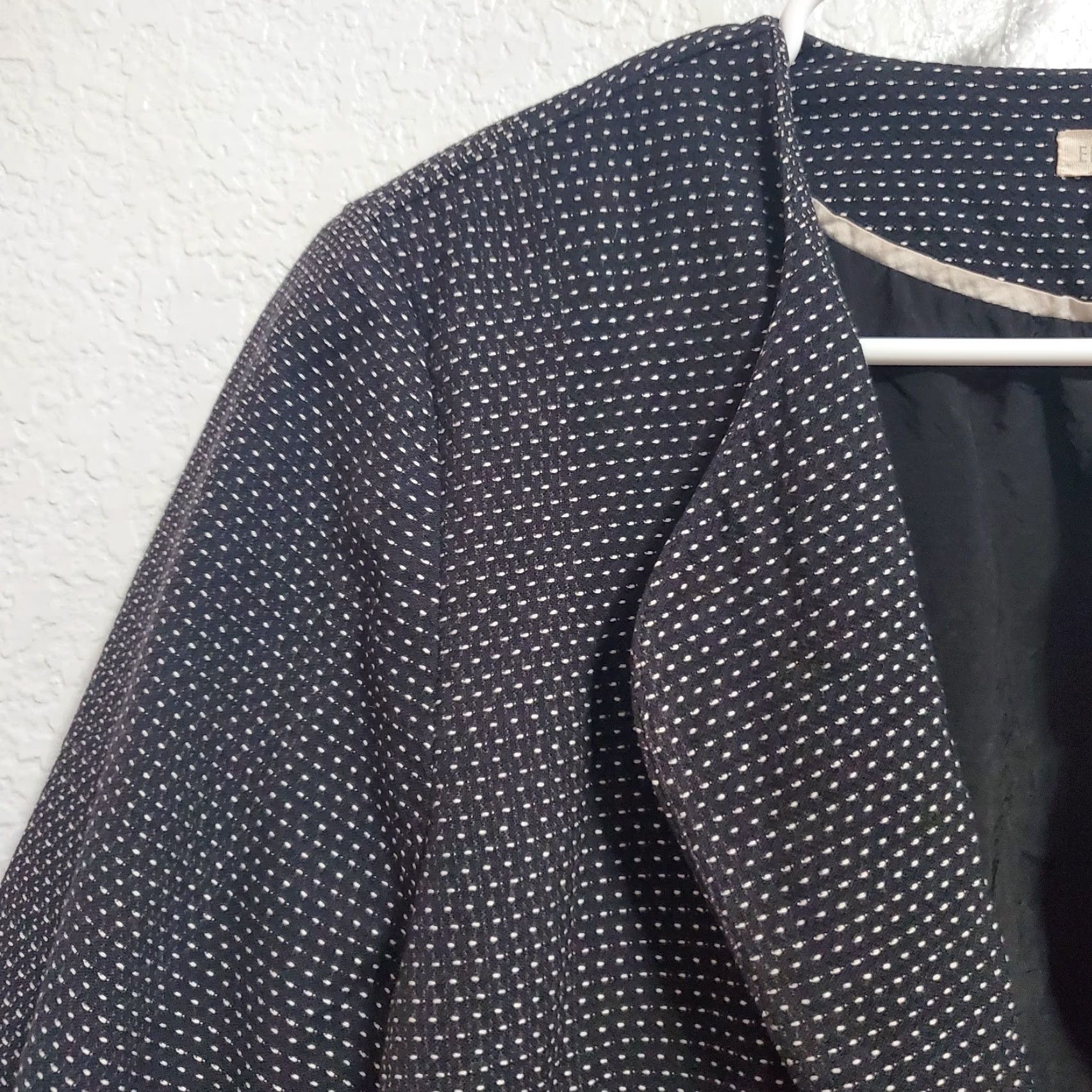 Eileen Fisher Eileen Fisher Jacket Women M Black Organic Cotton Karume Dash Open Front Blazer Size M / US 6-8 / IT 42-44 - 5 Thumbnail