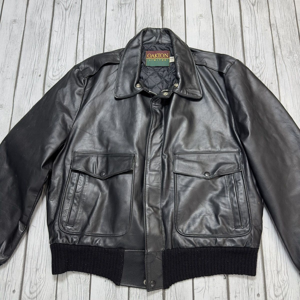 Oakton Limited × Vintage Vintage Oakton Limited leather jacket Size US L / EU 52-54 / 3 - 3 Thumbnail