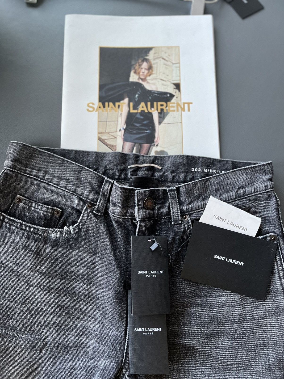 Saint Laurent Paris Saint Laurent Super Runway Skinny D02 Denim Jeans Size US 30 / EU 46 - 2 Thumbnail