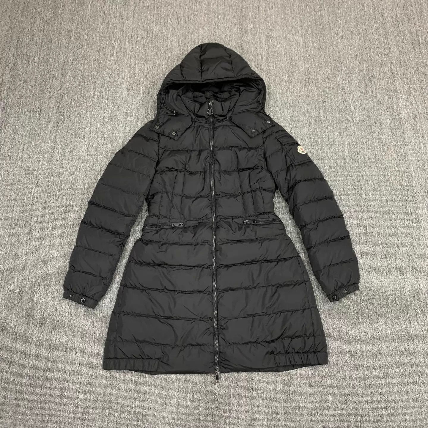 Moncler Moncler Black Long Down Coat 2 9/10 Hat Stain Size M / US 6-8 / IT 42-44 - 1 Thumbnail