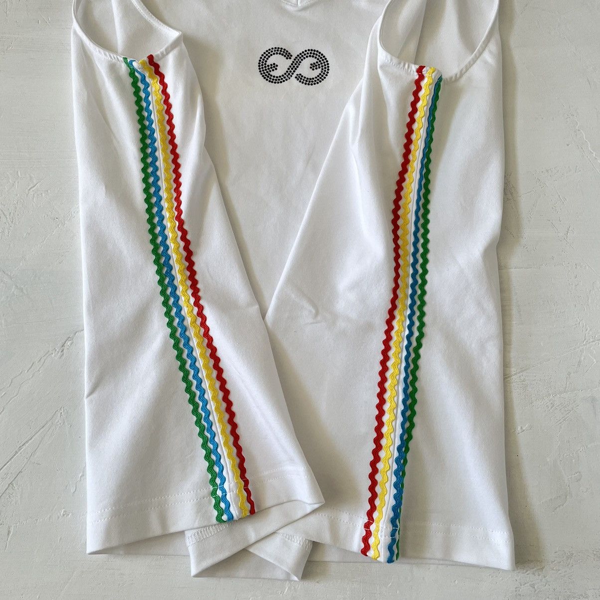 Escada Sport Y2K Escada Sport Embellished Logo White Tank Top Size XL / US 12-14 / IT 48-50 - 6 Thumbnail