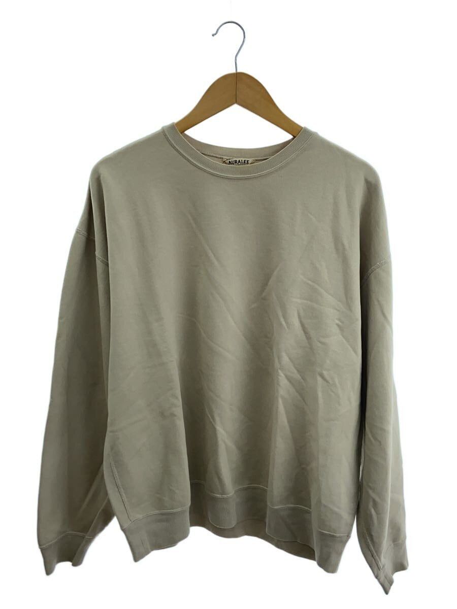Auralee Beige Cotton Super Soft Sweat Big P Size US XL / EU 56 / 4 - 1 Thumbnail
