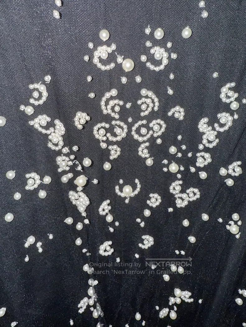 Givenchy Givenchy Pearl Starry Sky Embroidered Black Mesh T-shirt Size US M / EU 48-50 / 2 - 9 Thumbnail